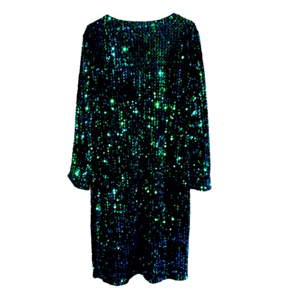IN VOLAND Sequin Vintage Style Cocktail Party Dress Plus Size 16W - Picture 10 of 12